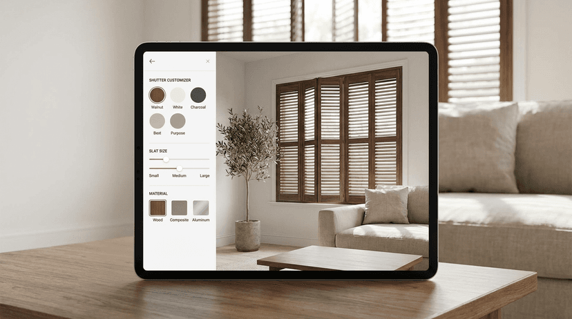 Customize shutter options