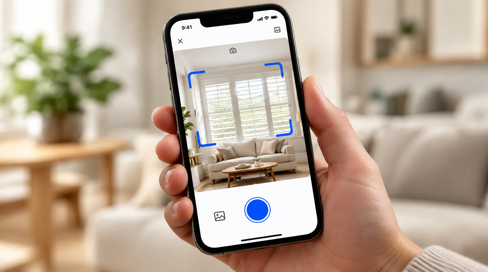 Uploading a room photo from a phone